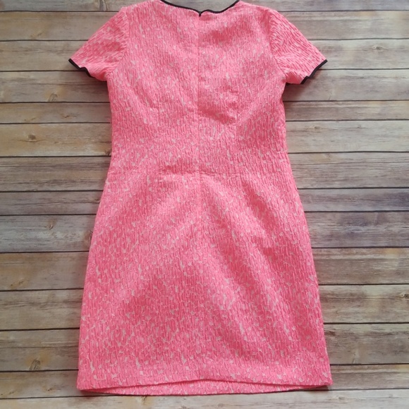Banana Republic | Neon Pink Textured Leopard Dress - Picture 7 of 8